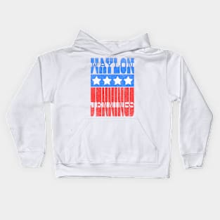 Waylon Jennings / Retro Style County Music Fan Design Kids Hoodie